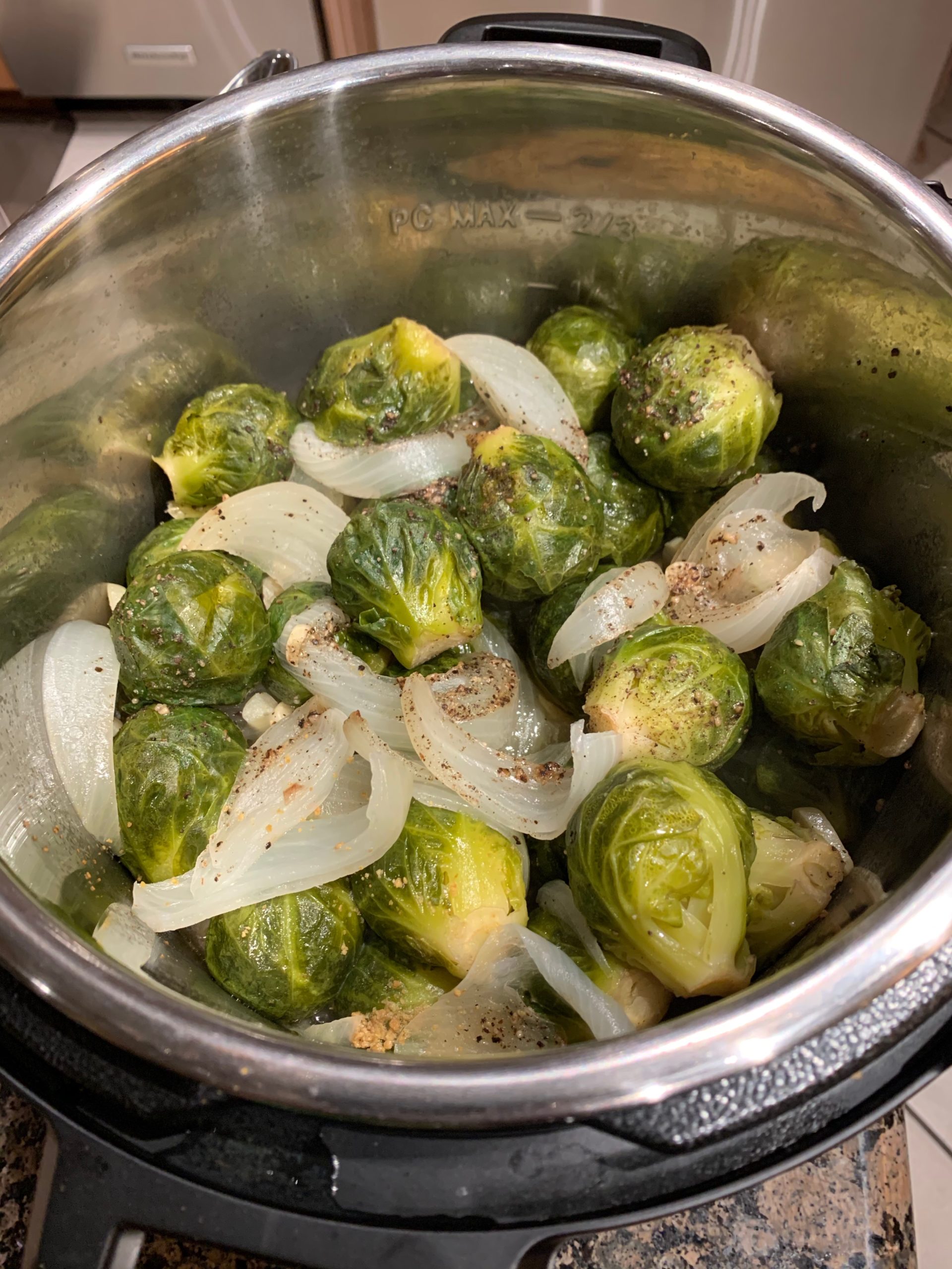 Brussels Sprouts in Instant Pot Kitchen Dust